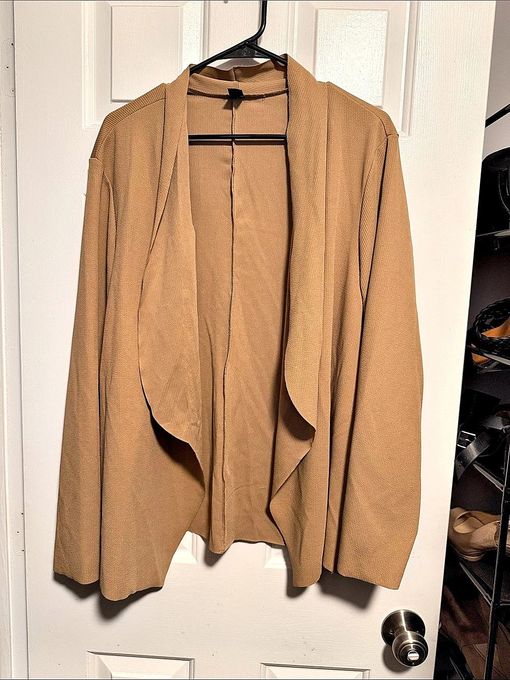 Shein Draped Open Front Brown 3XL Like New